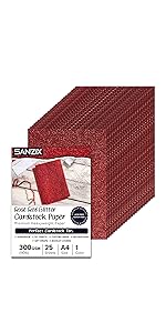 Red Glitter Cardstock