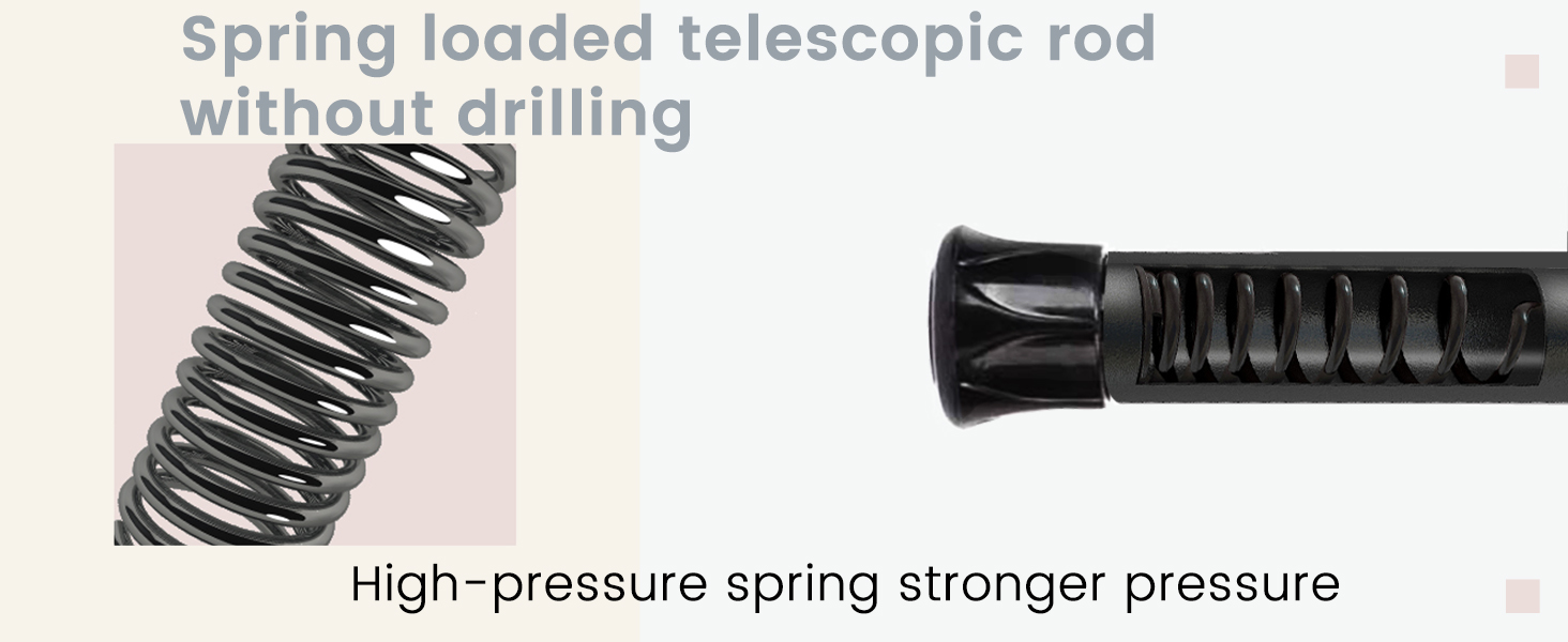 Bicolic 3PCS Extendable Net Curtain Rods, Spring Loaded Tension Rods