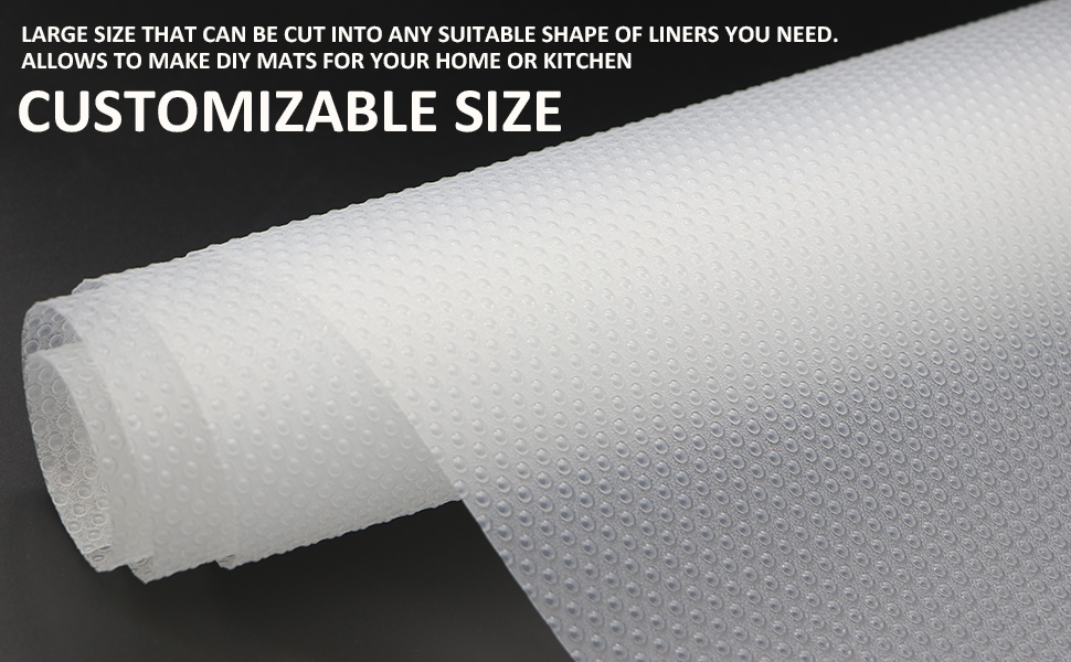 Shelf Liner Non Adhesive Drawer Liner 11.8 Inch x 236 Inch Plastic