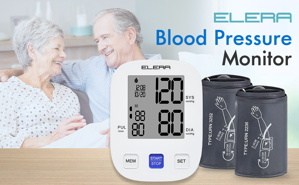 Blood Pressure Monitor with 2 Cuff, Elera Digital Automatic Upper Arm