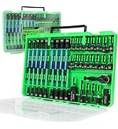 41-Piece Magnetic Nut Driver Set for Impact Drill Metric & SAE, Impact Socket Adapter, 2-IN-1 Rat...