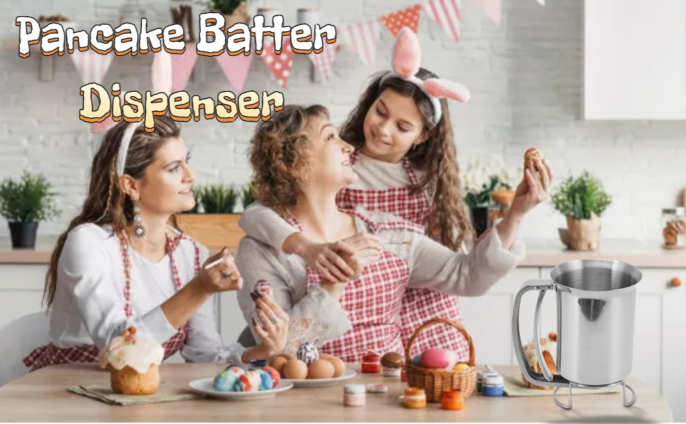Pancake Batter Dispenser, Handheld Stainless Steel Pancake