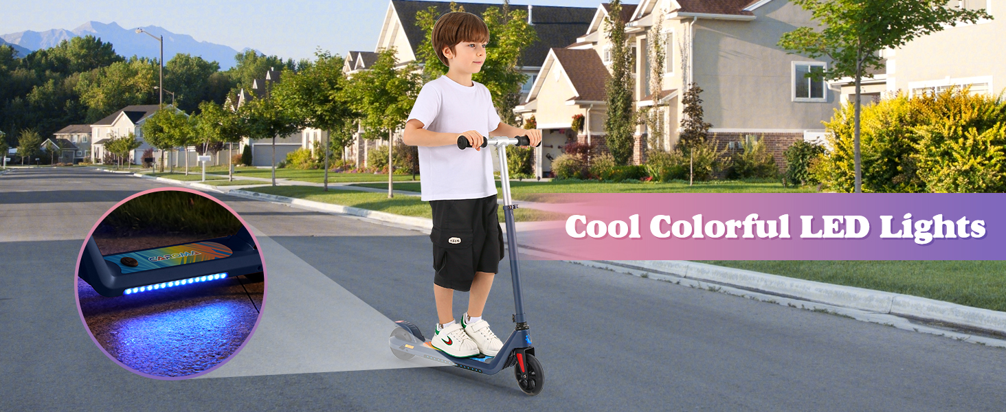Caroma Electric Scooter for Kids Ages 68, 120W Rear Motor