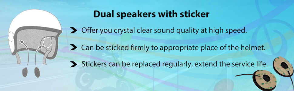 Walkie Talkie Earpiece has Dual Speakers with Sticker