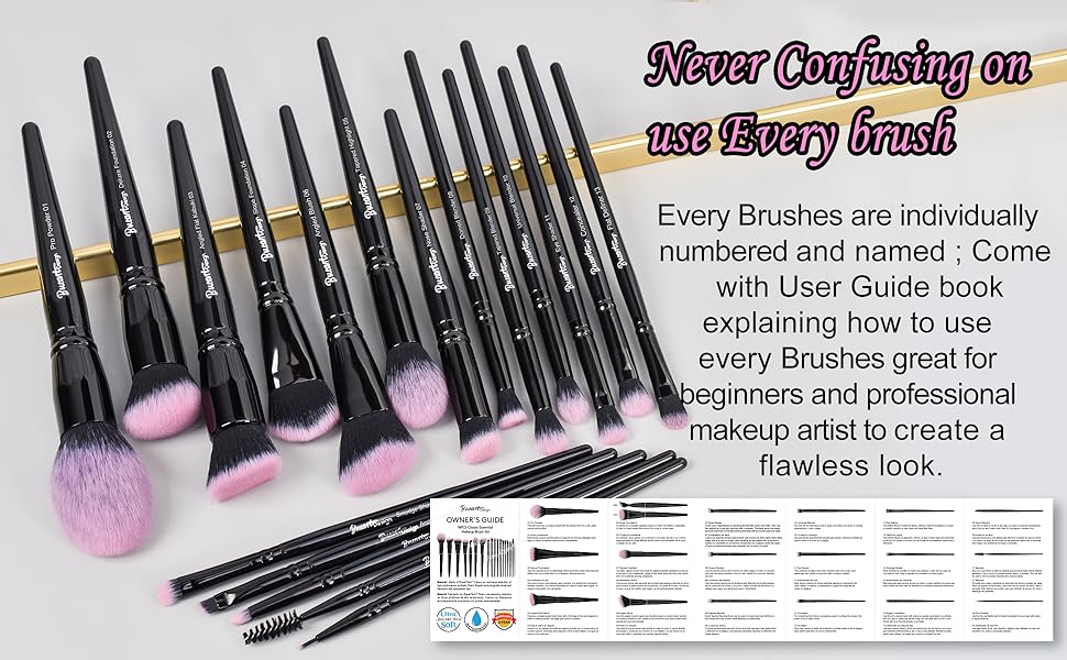 18Pcs Black makeup brushes set new version 1