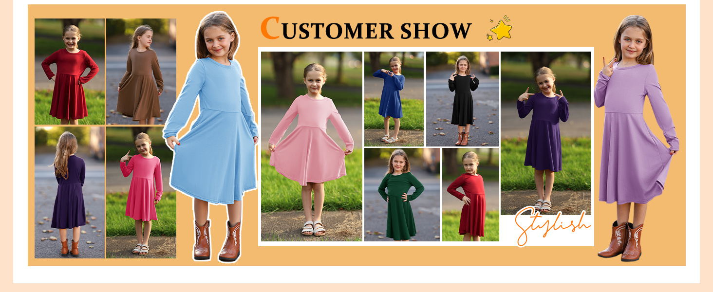 Girls Long Sleeve Dress