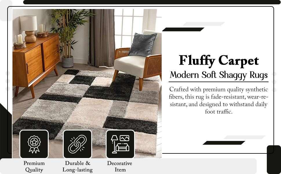 SPN-JGSP Modern Soft Shaggy Rugs Fluffy Home Decorative Carpet