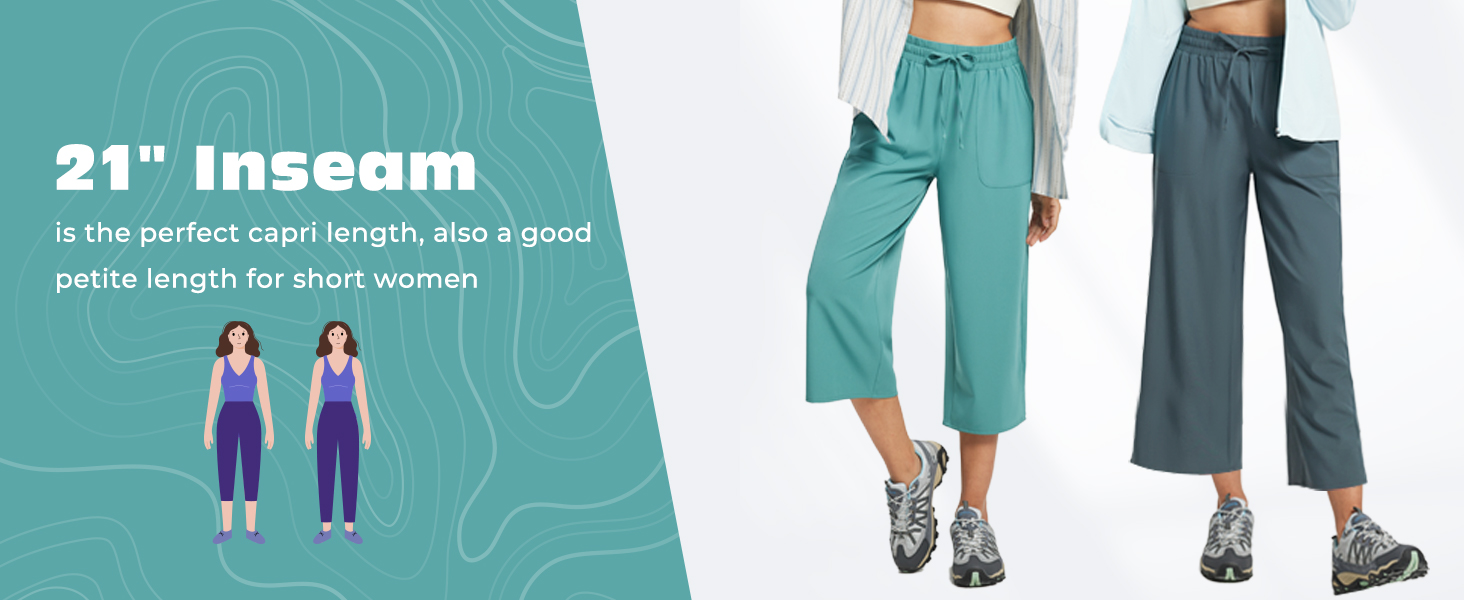 elastic waist capris for women