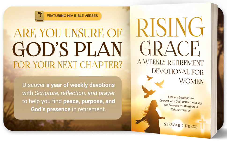 3D mockup of the book with soft, inviting background. Sunrise with a woman and 3 doves.