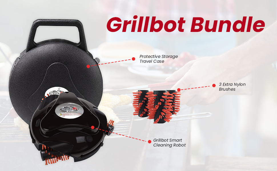 Grillbot Black Automatic Grill Brush Kitchen Gadgets for