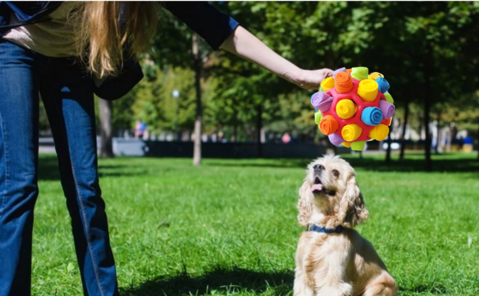 YADEZZN Snuffle Ball for Dog, Interactive Dog Puzzle Toys,Foraging
