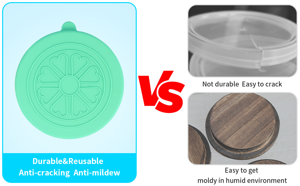 VOLCANOES CLUB Oui Yogurt Jar Lids Silicone 24 Pack