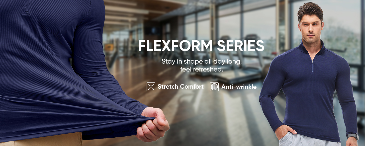 JMIERR Mens Quarter Zip Shirt Casual Quick Dry Moisture Wicking Long Sleeve Ribbed Athletic Workout Pullover Tee 21 Athletic Shirts