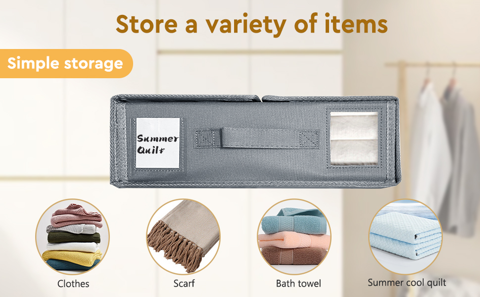Flavenly Bed Sheet Organizer, Collapsible Sheet Organizer with Viewable Window Large