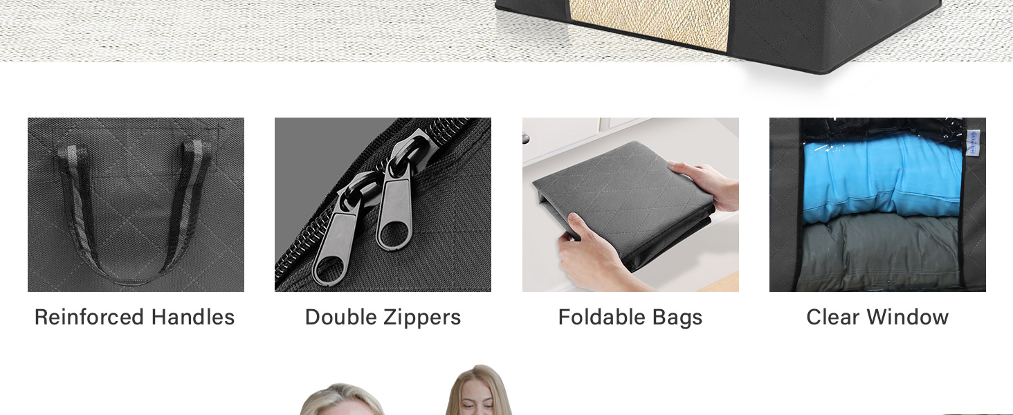 90L Clothes Storage Bags with Zips