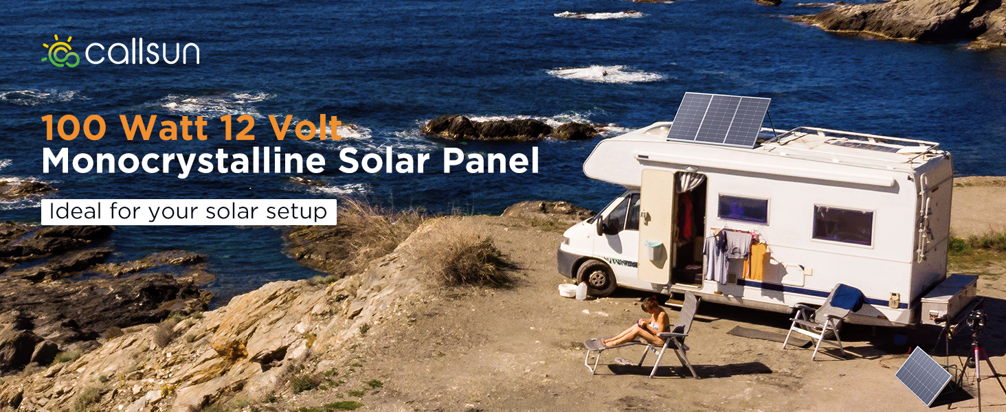 callsun 100 watt 12v monocrystalline solar panel