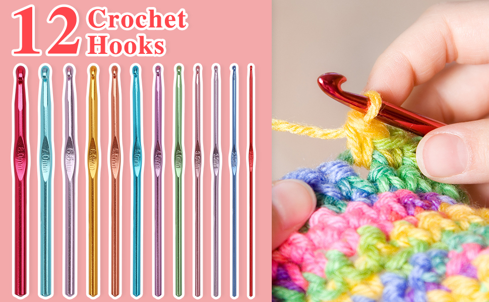 XSEINO Crochet Kit with Crochet Hooks Yarn Set Premium