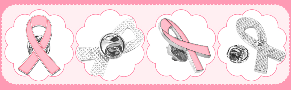 Pink Ribbon Enamel Brooch