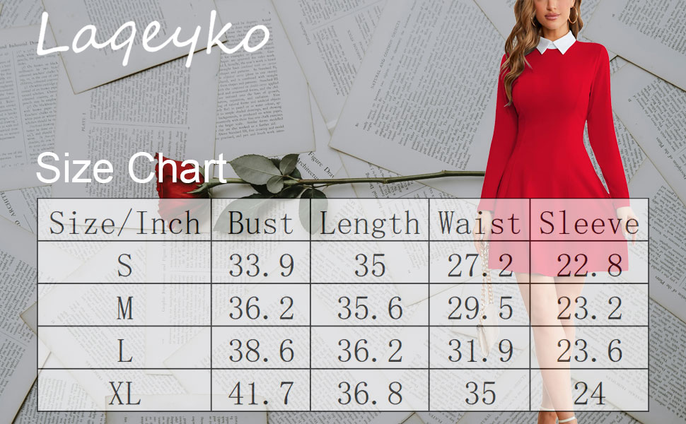 Wednesday Addams dress Size Chart