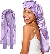 Umisleep 22 Momme Mulberry Silk Bonnet for Sleeping Women, Untangled Hair Care Bonnet, Extra Long...