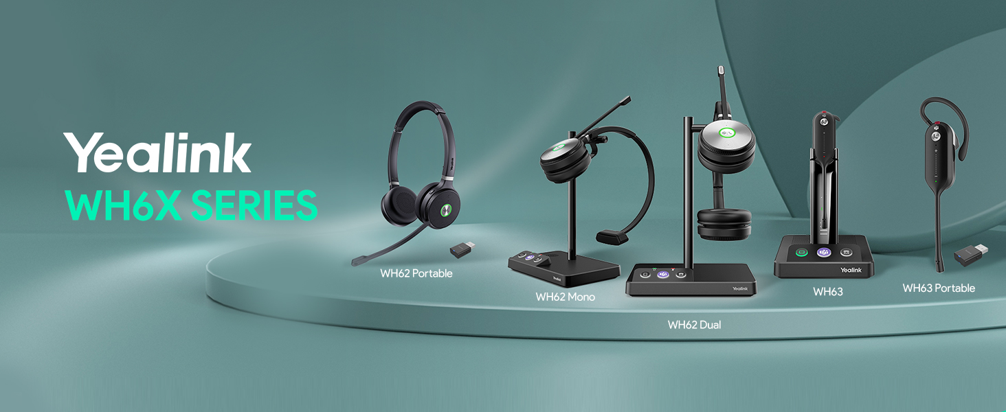 yealink wh62 wireless headset ehs60 computer headsets with microphone DECT headset sip phone headset