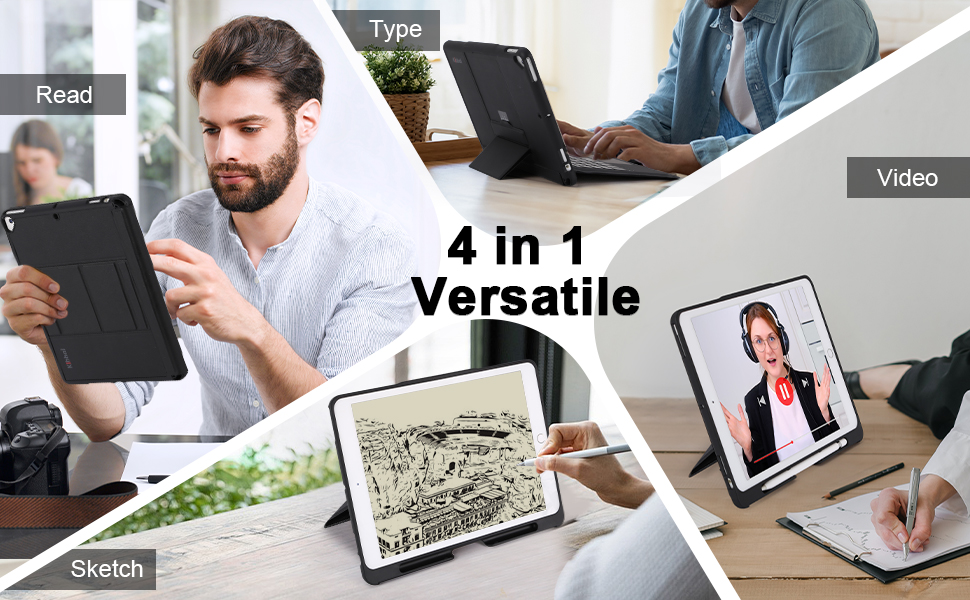 Kibbol Touchpad Keyboard Case for iPad 10.2" 9th Generation (2021)/8th