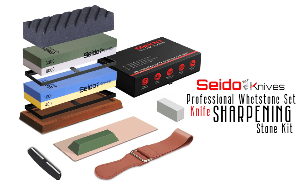 Amazon.com: Seido Knives Professional Whetstone Set, Knife