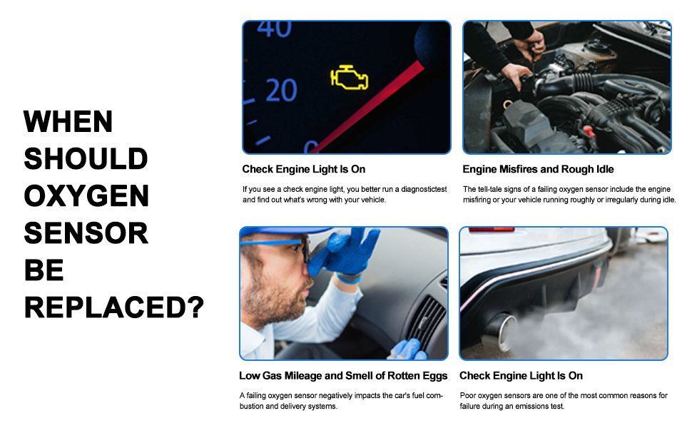 When should the oxygen sensor be replaced