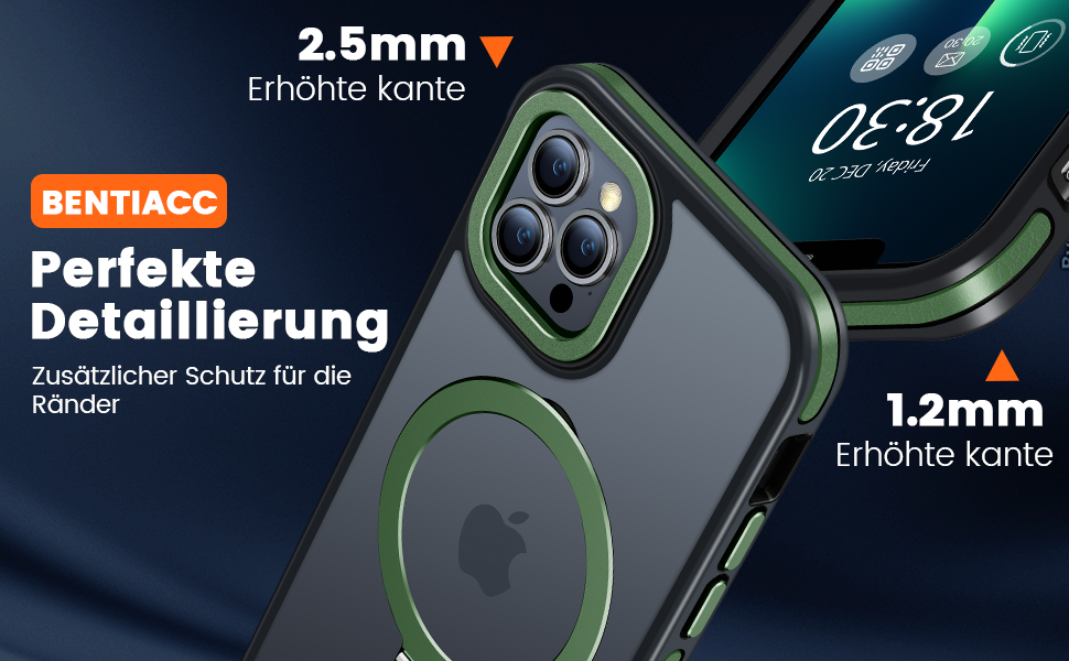 BENTIACC Mobile Phone Case iPhone 13 Pro Case, with Invisible Stand