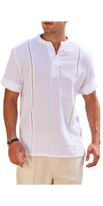 white beach shirts