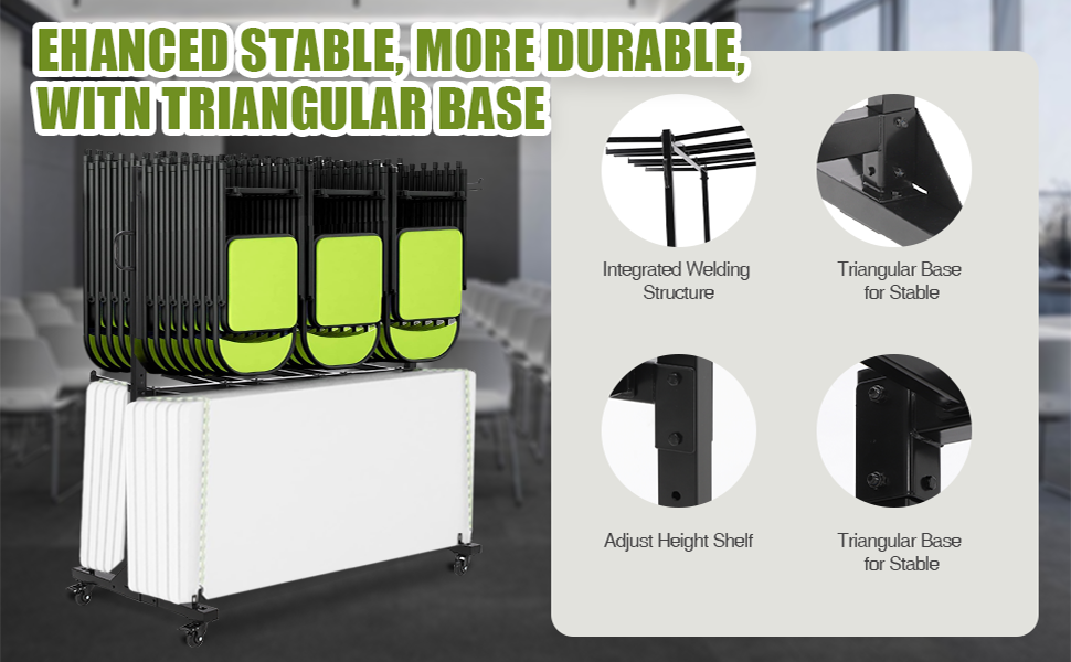 folding chair table cart