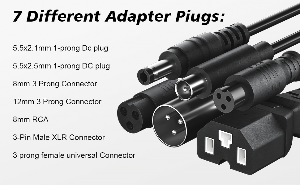 42 V charger for 36 V electric hoverbooter lithium battery ebike, electronic scooter charger for Gotrax, Jetson, Xiaomi Lithium ion battery 36V, Swagtron, Brid, Segway, Razor, Sisigad 12 Hoverboard Universal Loader