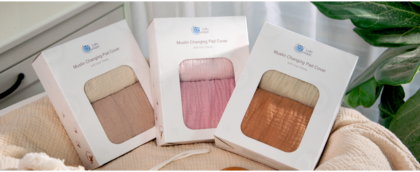 lulumoon Baby Changing Pad Cover Muslin Diaper Changing Table Pad