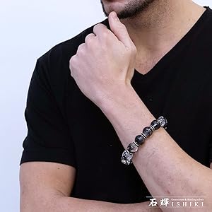 ちゅんちゅん大特価❣️グアテマラ黒翡翠　ブレスレット　8-147 ちゅんちゅん様専用大特価❣️グアテマラ黒翡翠 ブレスレット 8