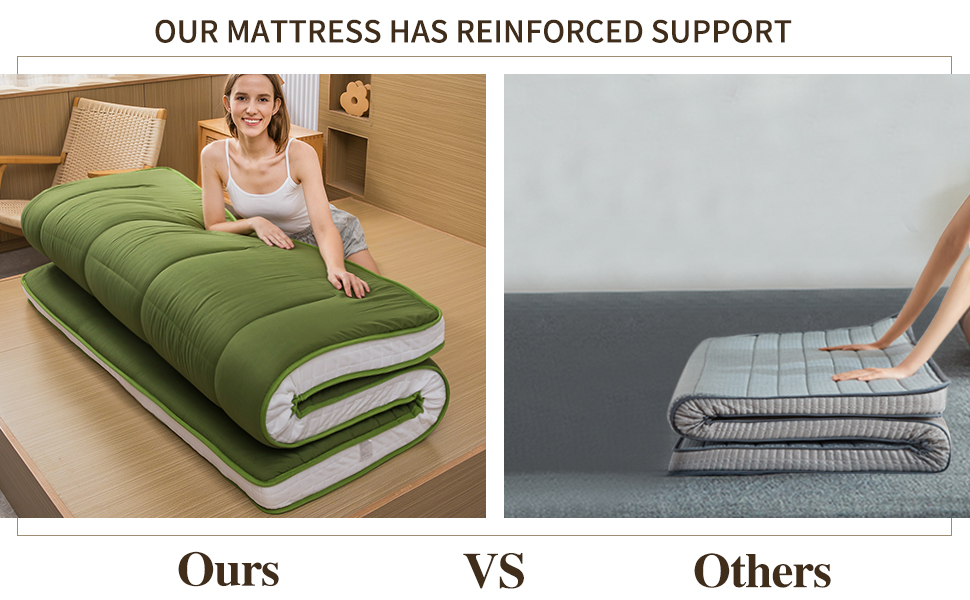 MAXYOYO Futon Mattress, Padded Japanese Floor Mattress Quilted Bed Mattress Topper, Extra Thick