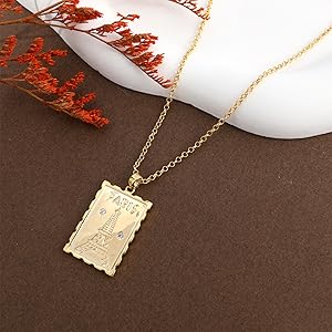 Gold Eiffel Tower Pendant Necklace for Women