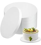 12 PCS 8 Inch Cake Drum, Sturdy 1/2 Inch Thick Cake Boards, Smooth-Edged Food-Graded Cake Board, ...