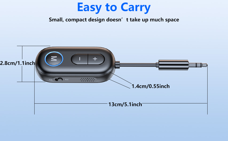 TVVBSBS Bluetooth 5.4 Transmitter Receiver 2in1