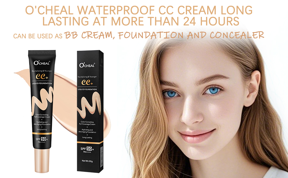 Amazon.com: O'CHEAL CC Cream with SPF 50+, Hydrating Color
