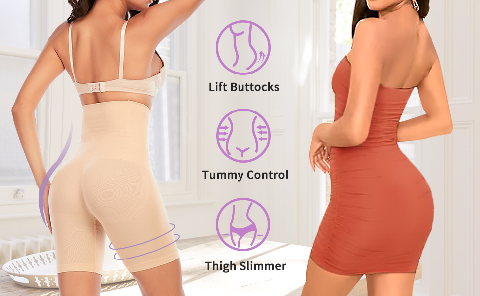 Tummy Control Shapewear Panties for Women High Waisted Body Shaper Slimming Shapewear Underwear