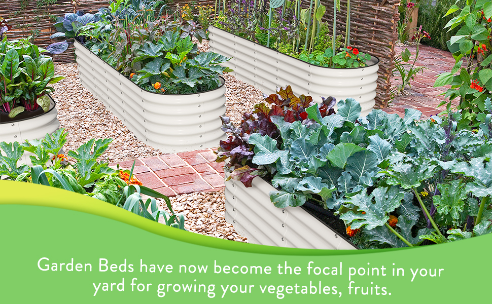 Olle 17" Tall 12in1 Sizes Raised Beds for Gardening