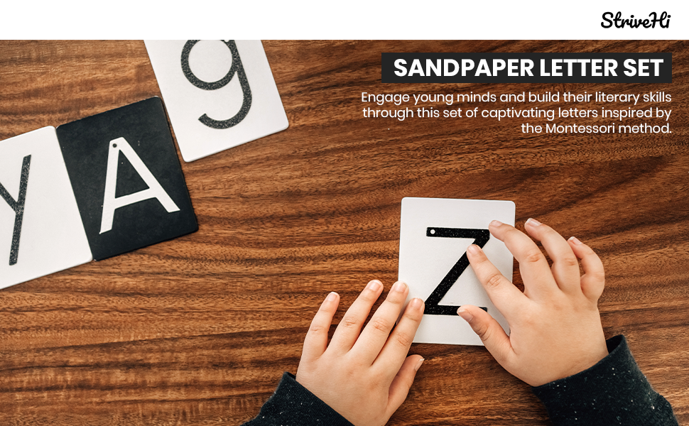 Montessori Sandpaper Letters Black & White Montessori