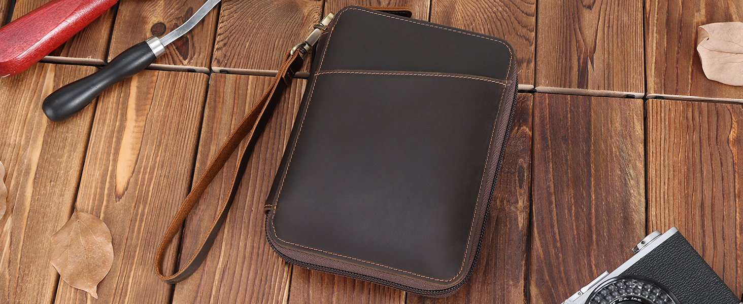 leather family passport wallet