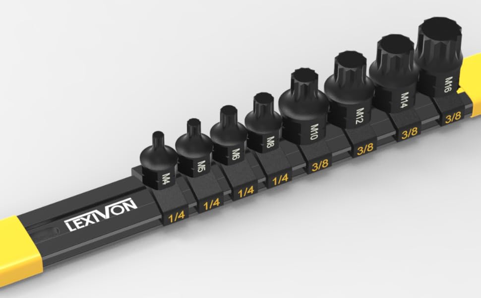 Amazon.com: LEXIVON Triple Square Bit Socket Set - 8-Piece