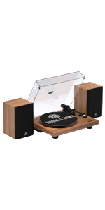 record player with speakers