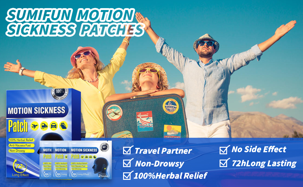 Quelless Motion Sickness Patches 40 Pack Cruise Ship