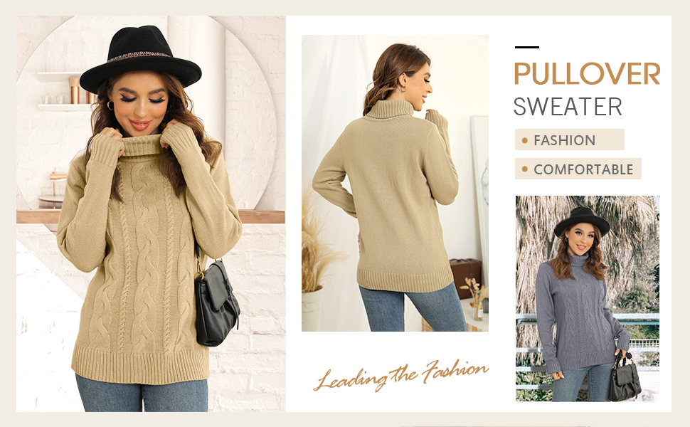 winter jumpers for women uk womens turtleneck sweater ladies pullover autumn tops chunky knit