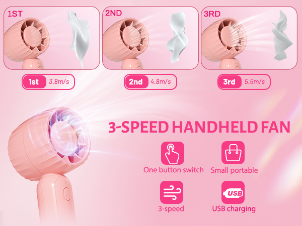 Rechargeable Handheld Lash Fan