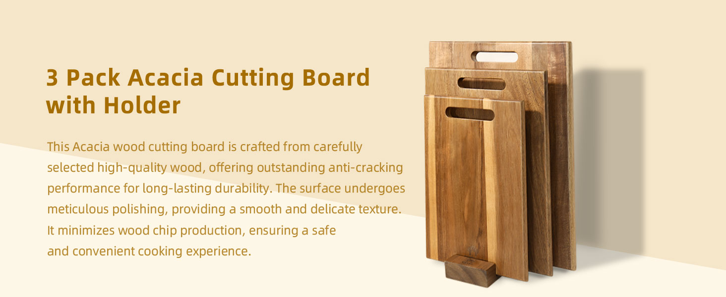 YSTKC Acacia Wood Cutting Board Set