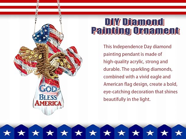 Amazon.com: God Bless America Diamond Painting Hanging